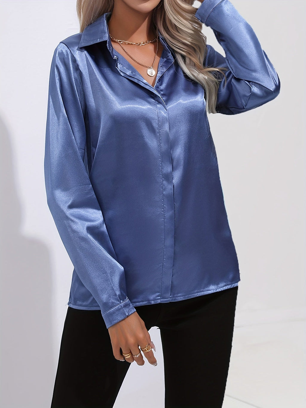 Diana | Elegant Satin Blouse