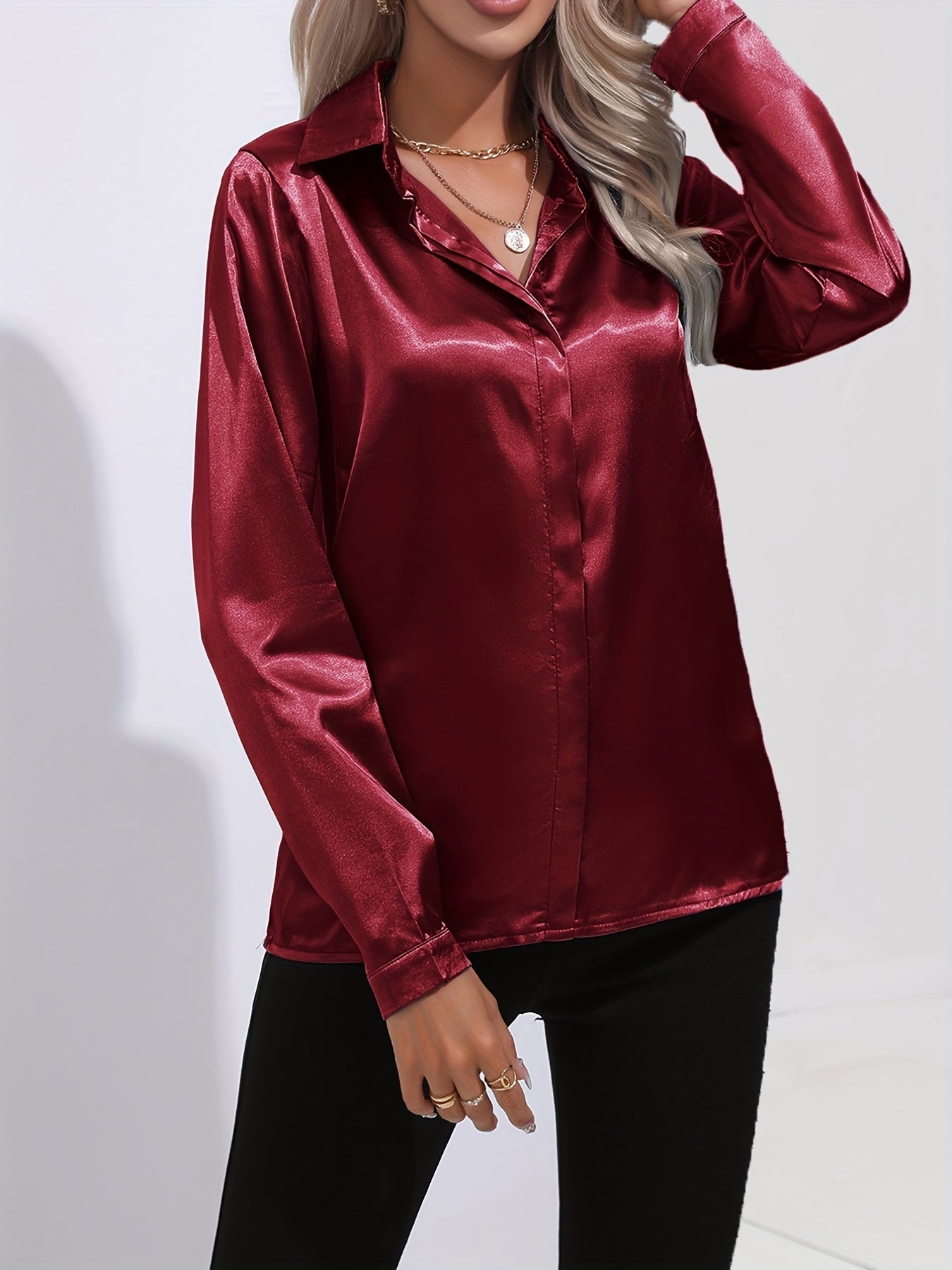 Diana | Elegant Satin Blouse