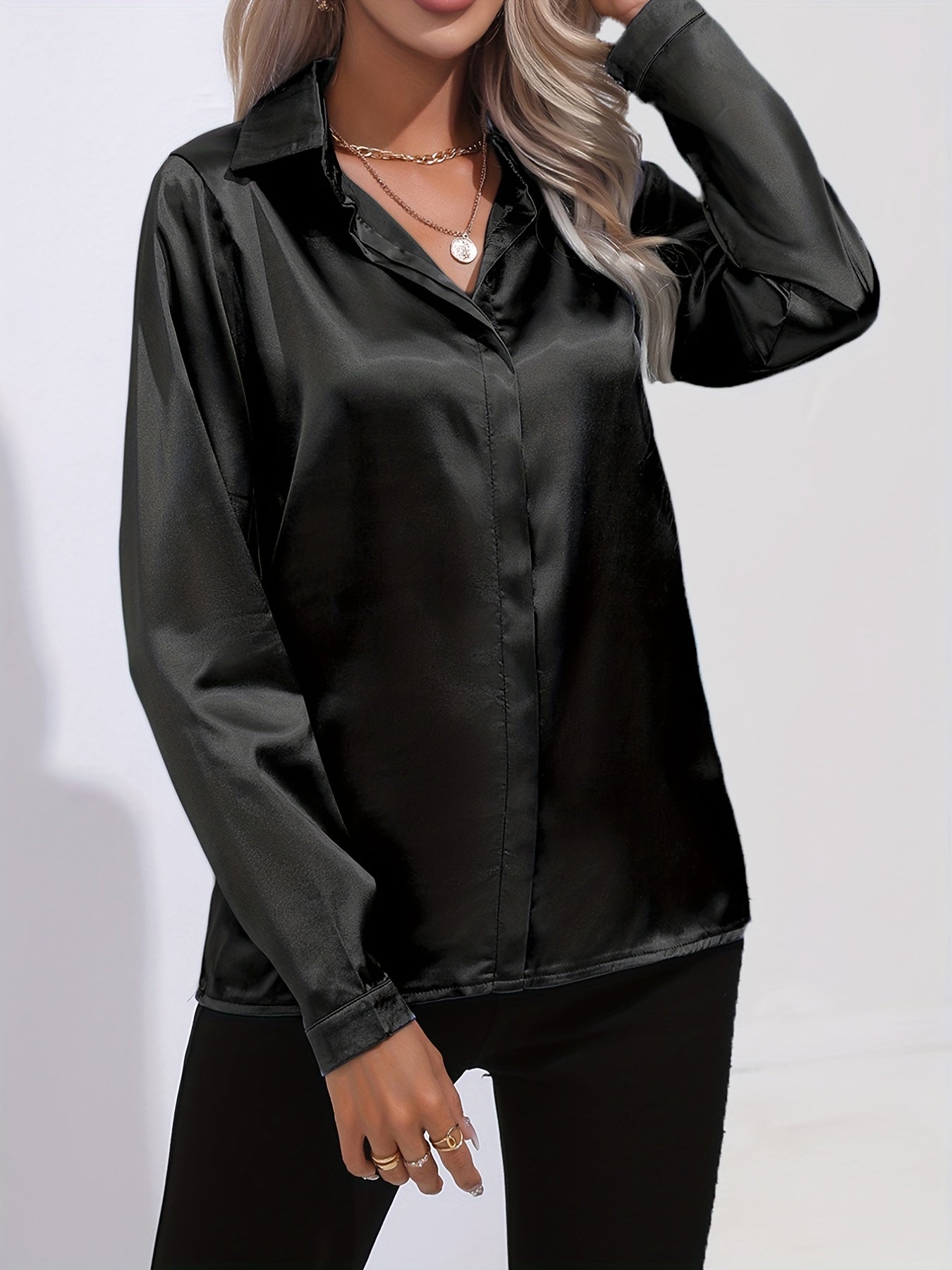 Diana | Elegant Satin Blouse