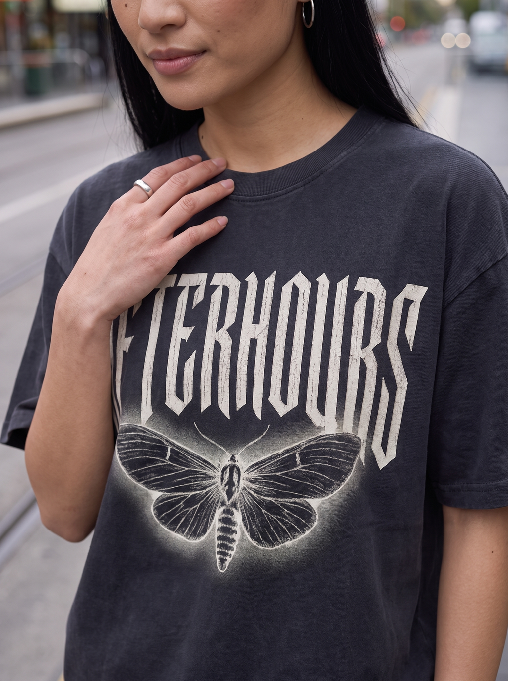Afterhours Oversized T-Shirt - Fabric detail