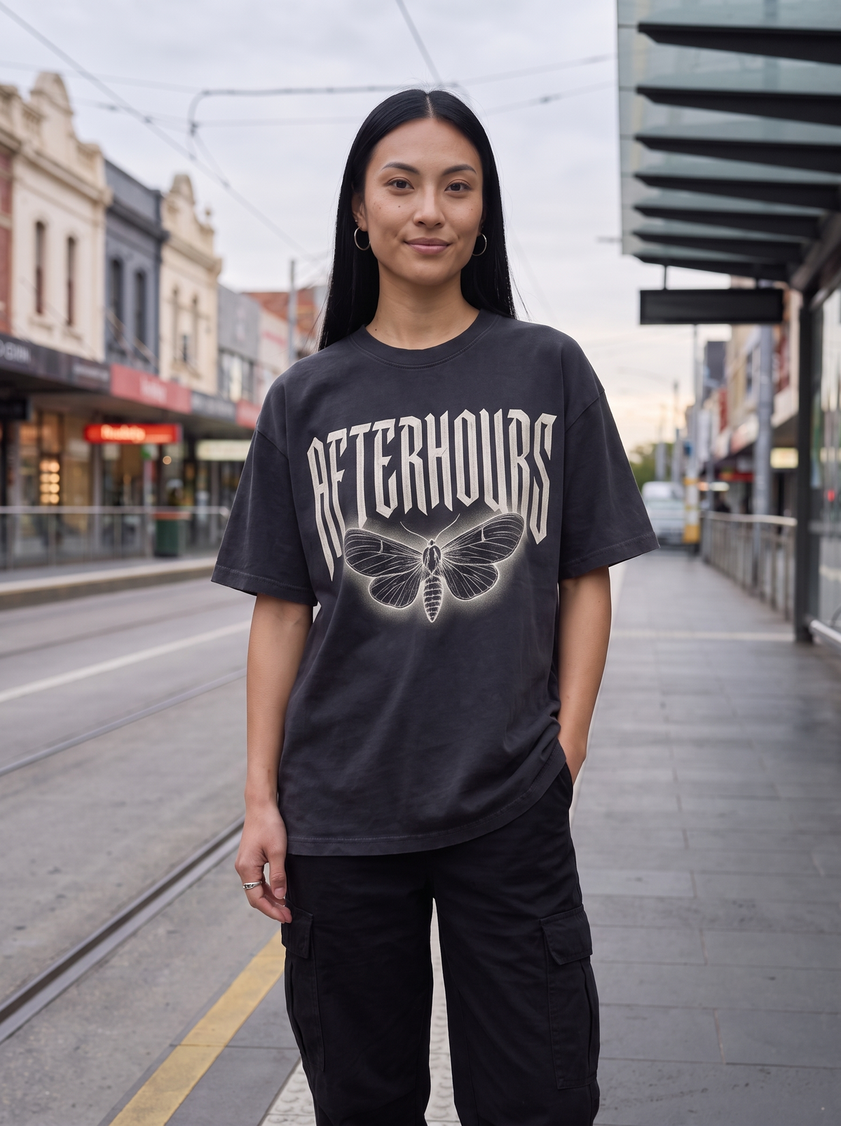 Afterhours Oversized T-Shirt - Close-up
