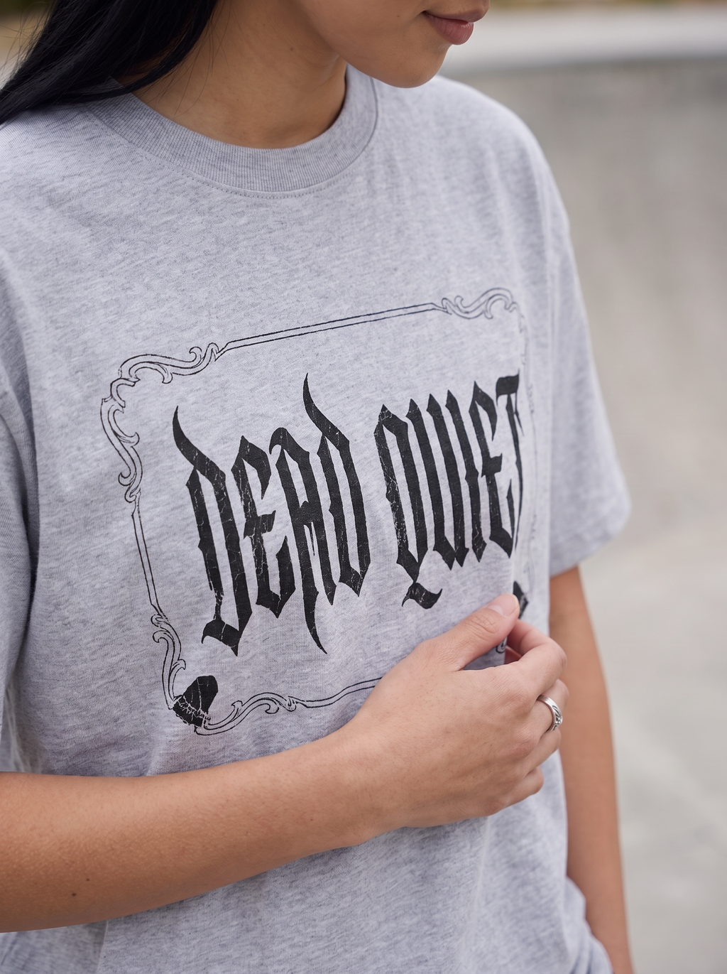 Dead Quiet Oversized T-Shirt - Fabric detail