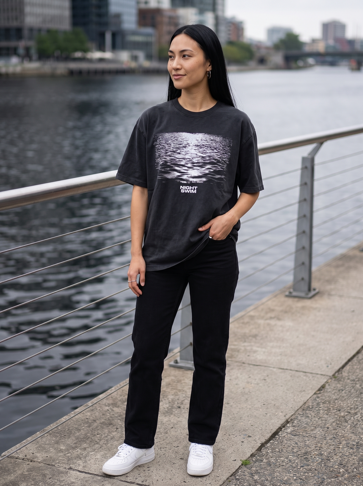 Night Swim Oversized T-Shirt - Front view