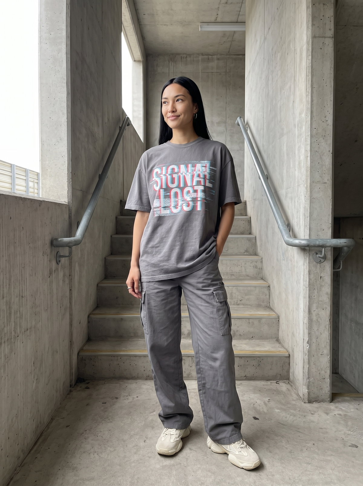 Signal Lost Oversized T-Shirt - Front view