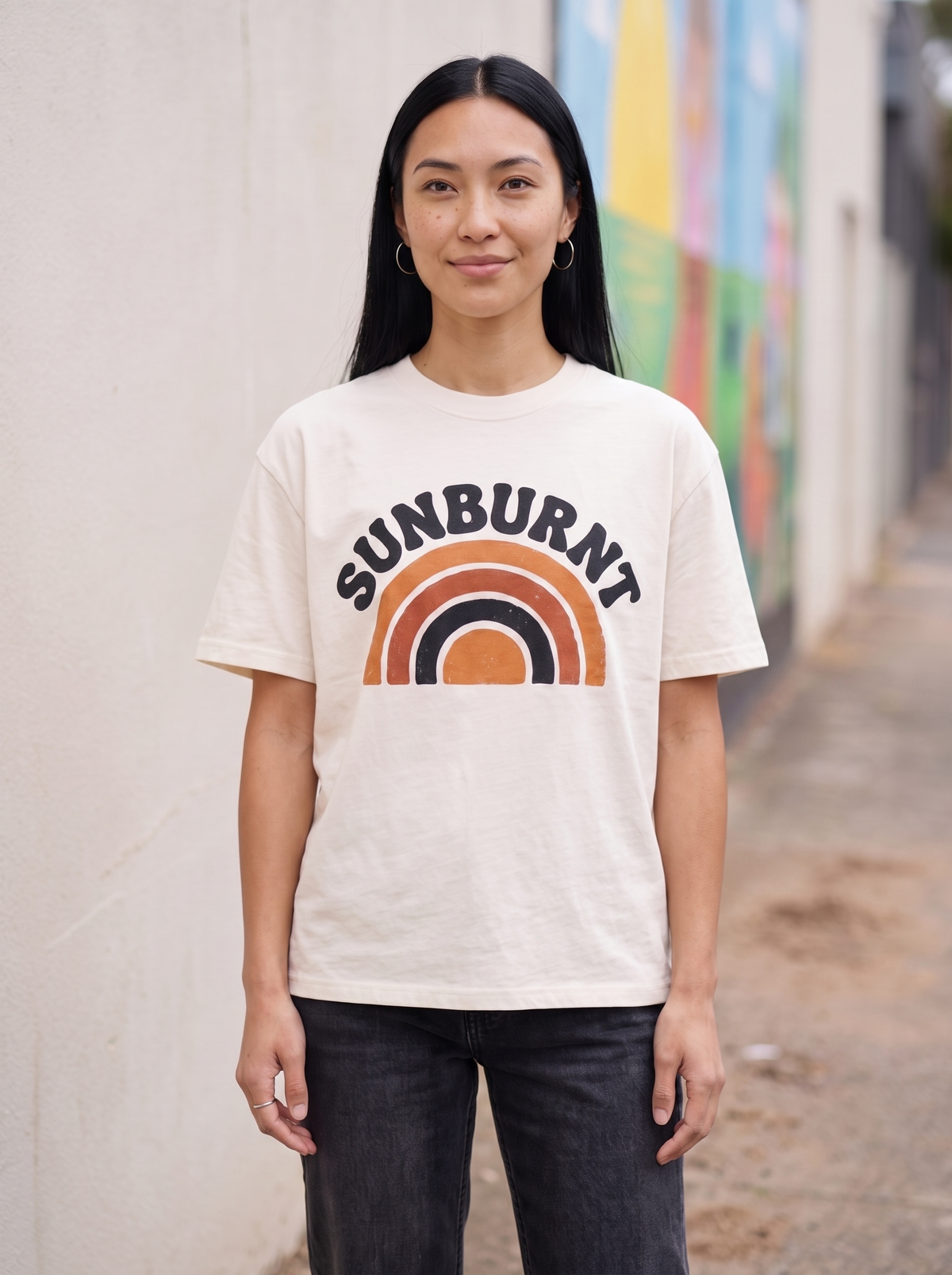 Sunburnt Oversized T-Shirt - Close-up