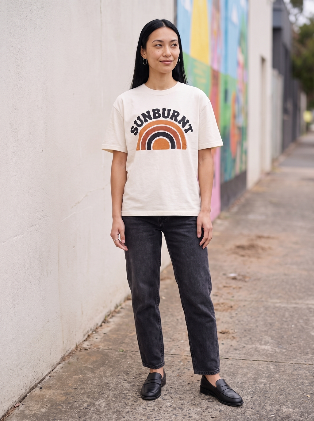 Sunburnt Oversized T-Shirt - Full length