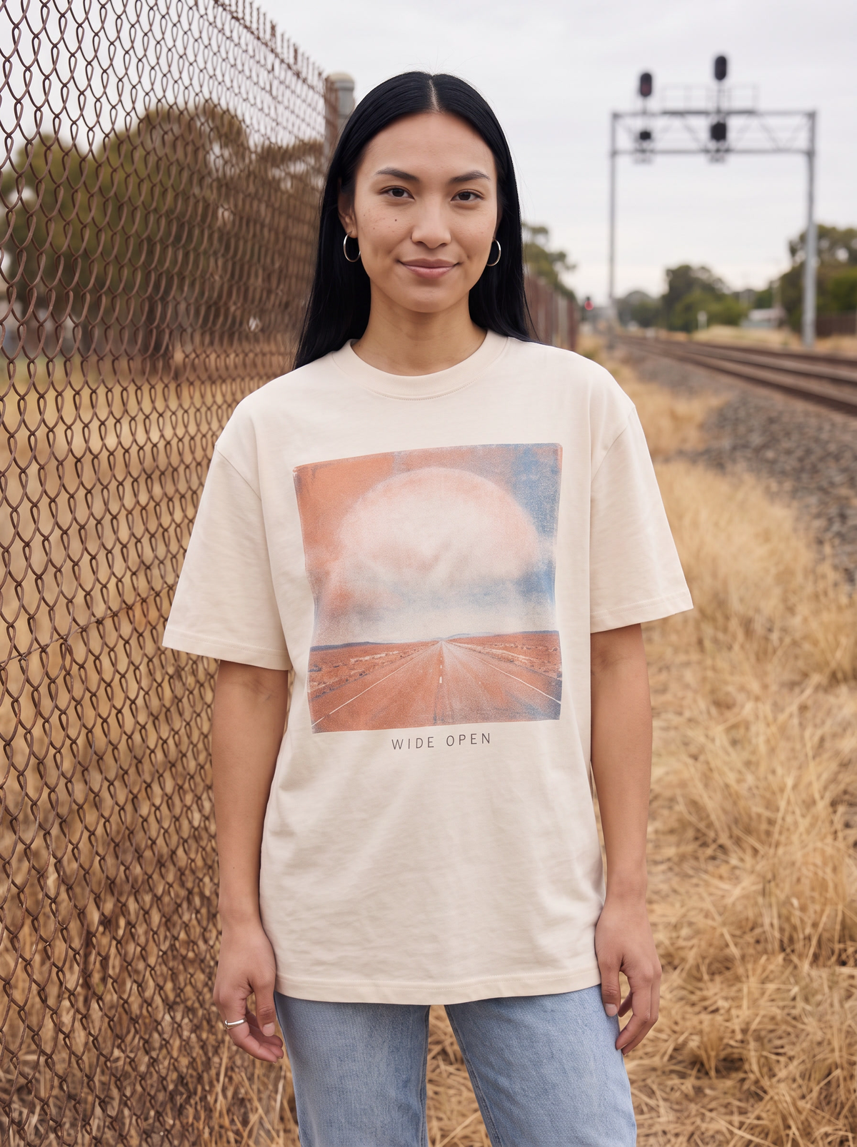 Wide Open Oversized T-Shirt - Close-up