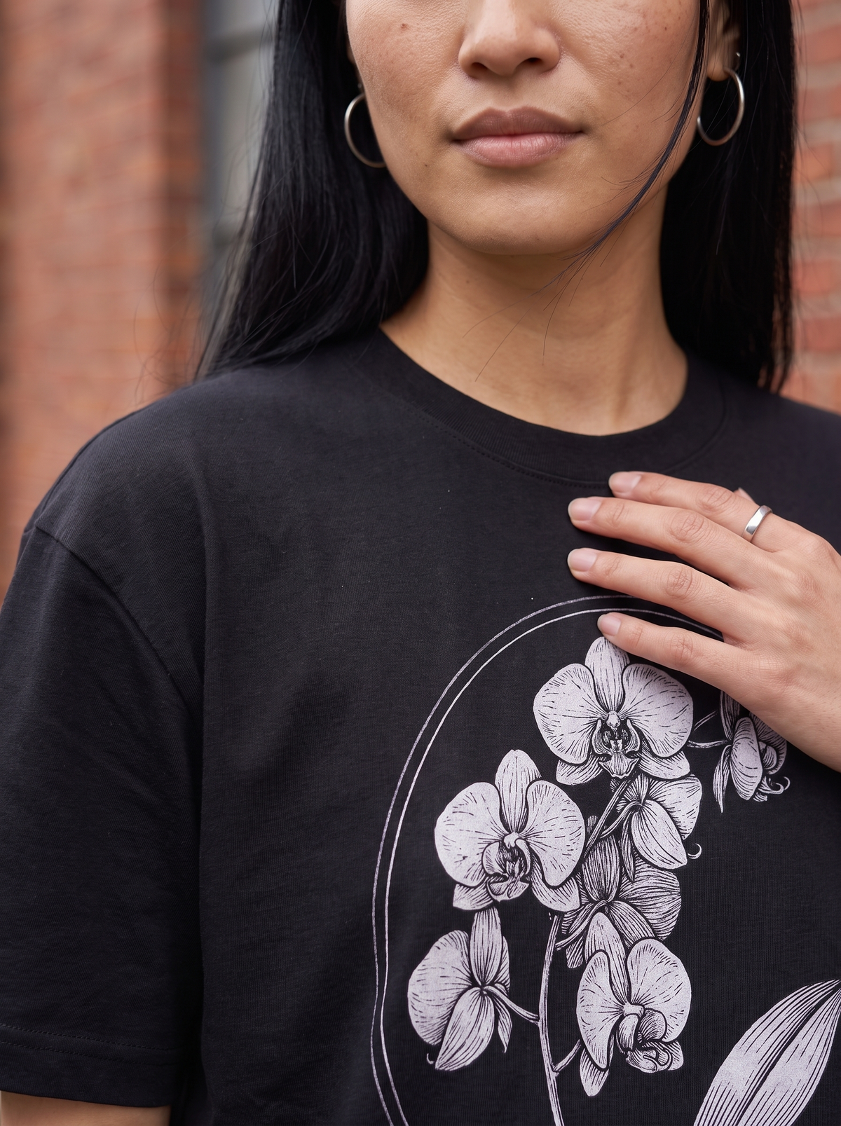 Wild Orchid Oversized T-Shirt - Fabric detail